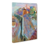 Isaac Grunewald Street Scene Vol.2 Canvas Print | Gallery Wrapped 30mm Frame Wall Art | 20x14 inches | Ready to Hang | Modern Cityscape Picture | Living Room Bedroom Lounge Office