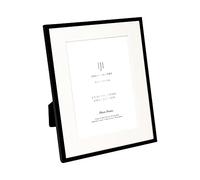 Isaac Jacobs 17.8 x 22.9 cm (Matte), Black Metal Picture Frame, Classic Metal Picture Frame for Table Top and Hanging Display, Home and Office Decoration, 12.7 x 17.8 cm), Black)