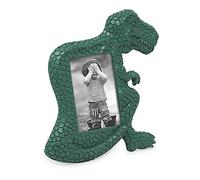 Isaac Jacobs 2" x 3" Resin Dinosaur Picture Frame - (T-Rex, Green)