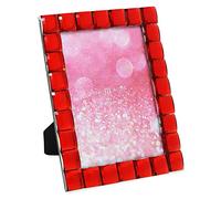 Isaac Jacobs 5x7 Red Crystal Diamond Photo Frame Sparkly Photo Display Home Decor