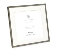 Isaac Jacobs 6x6 (Matted 4x4) Pewter Metal Picture Frame, Classic Metal Photo Frame Made For Tabletop & Hanging Display, Home and Office Decor, Photo Gallery and Wall Art (6x6 (Matted 4x4), Pewter)