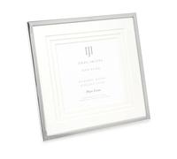 Isaac Jacobs 6x6 (Matted 4x4) Silver Classic Metal Picture Frame w/Easel
