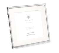 Isaac Jacobs 6x6 (Matted 4x4) Silver Metal Picture Frame, Classic Metal Photo Frame Made For Tabletop & Hanging Display, Home and Office Decor, Photo Gallery and Wall Art (6x6 (Matted 4x4), Silver)