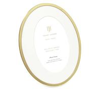 Isaac Jacobs 6x8 (Matted 3.5x5) Gold Oval Metal Picture Frame, Classic Photo Frame Made For Tabletop & Hanging Display, Photo Gallery and Wall Art (6x8 (Matted 3.5x5), Gold)