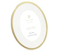Isaac Jacobs 7x9 (Matted 4x6) Gold Oval Metal Picture Frame, Classic Photo Frame Made For Tabletop & Hanging Display, Photo Gallery and Wall Art (7x9 (Matted 4x6), Gold)