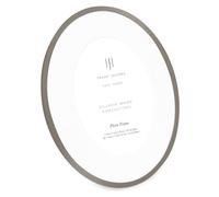 Isaac Jacobs 7x9 (Matted 4x6) Pewter Oval Metal Picture Frame, Classic Photo Frame Made For Tabletop & Hanging Display, Photo Gallery and Wall Art (7x9 (Matted 4x6), Pewter)