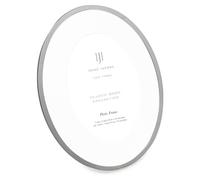 Isaac Jacobs 7x9 (Matted 4x6) Silver Oval Metal Picture Frame w/Easel