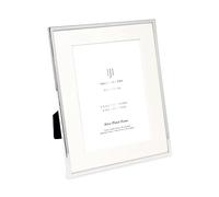 Isaac Jacobs 7x9 (Matted 5x7) Silver Metal Picture Frame, Classic Metal Photo Frame Made For Tabletop & Hanging Display, Home and Office Décor, Photo Gallery and Wall Art (7x9 (Matted 5x7), Silver)