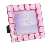 Isaac Jacobs Decorative Sparkling Light Pink Jewel Picture Frame, Photo Display & Home Décor (4x4, Light Pink)