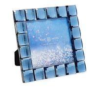 Isaac Jacobs Decorative Sparkling Navy Jewel Picture Frame, Photo Display & Home Décor (4x4, Navy)