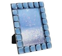 Isaac Jacobs Decorative Sparkling Navy Jewel Picture Frame, Photo Display & Home Décor (4x6, Navy)