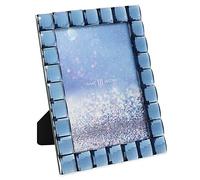 Isaac Jacobs Decorative Sparkling Navy Jewel Picture Frame, Photo Display & Home Décor (5x7, Navy)