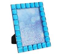 Isaac Jacobs Decorative Sparkling Turquoise Jewel Picture Frame, Photo Display & Home Décor (5x7, Turquoise)
