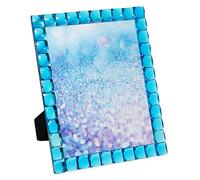 Isaac Jacobs Decorative Sparkling Turquoise Jewel Picture Frame, Photo Display & Home Décor (8x10, Turquoise)