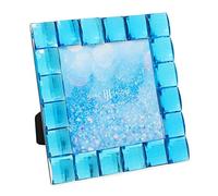 Isaac Jacobs International Iji Eraser Jewel 4x4 Photo Frame Turquoise