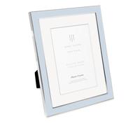 Isaac Jacobs Picture Frame with Silver Metallic Edge and Easel, Table Decoration, Wall Decoration, Photo Gallery, 6" x 8", Light Blue with Silver Metallic Edge and Easel, 6" x 8"