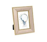 Isaac Jacobs Velvet Picture Frame with Metallic Gold Double Border, Photo Frame, Horizontal & Vertical, Made for Tabletop & Wall Display, for Home and Office (4x6, Sand)