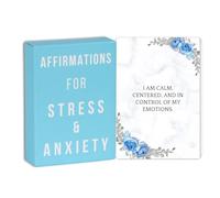 Isaac Liev Affirmation Cards for Stress & Anxiety Relief - 50 Daily Positive Daily Affirmations Notes & Quotes for Inner Peace, Peaceful & Calm Mind-Mental Health Support- Self-Love -Self-Care