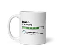 Isaac Mug-Isaac Gift-Funny Isaac Present-Isaac is Recharging-Isaac Joke Mug-Under 10-Sarcastic Isaac Gift-11oz