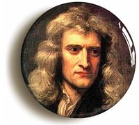 ISAAC NEWTON BADGE BUTTON PIN (Size is is 1inch/25mm diameter) SCIENCE GRAVITY