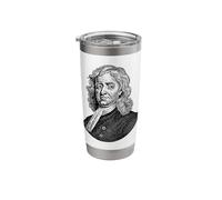 Isaac Newton Face Portrait Science Teacher Stainless Steel Insulated Tumbler