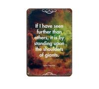 Isaac Newton Quote Poster Tin Sign Vintage Metal Pub Club Cafe Bar Home Wall Art Decoration Poster Retro 8x12inch(20x30cm)