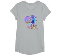 Isabel and River Fairy Moon Masquerade Ball Heart T-Shirt, Girls, Heather Grey, Medium