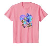 Isabel and River Fairy Moon Masquerade Ball Heart T-Shirt, Youth, Pink, X-Small