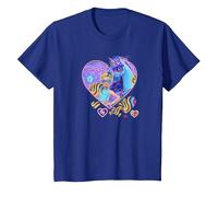 Isabel and River Fairy Moon Masquerade Ball Heart T-Shirt, Youth, Royal Blue, 3T
