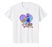Isabel and River Fairy Moon Masquerade Ball Heart T-Shirt, Youth, White, Medium