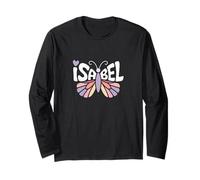 Isabel Butterfly - Personalized Cute Name Word Art Long Sleeve T-Shirt