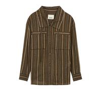 Isabel Marant Chelia Striped Cotton-blend Shirt - Bronze - 36 (UK8 / S)