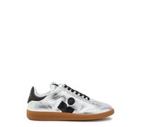Isabel Marant Kaycee Logo Metallic Leather Sneakers - Silver - 37 (IT37/ UK4)