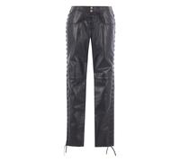 ISABEL MARANT lace-up leather straight trousers - Black 34-36-38