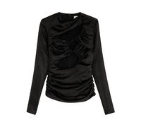 Isabel Marant Rose Draped Cut-out Silk-blend top - Black - 34 (UK6 / XS)