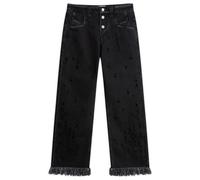 Isabel Marant Women's Amia Embroidered Jeans Black FR 36