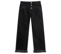 Isabel Marant Women's Amia Embroidered Jeans Black FR 42