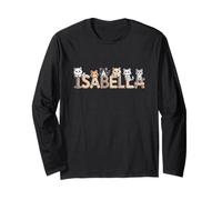 Isabella Cat Trees - Personalized Cute Name Word Art Long Sleeve T-Shirt