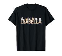 Isabella Cat Trees - Personalized Cute Name Word Art T-Shirt