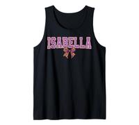 Isabella Leopard Bow Trendy Name Design for Women and Girls Tank Top