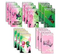 ISABELLA MOON 10 Pack Pocket Notebook Small Spiral 10 * 6CM Mini Notepad Princess Kids Colorful Memo Bulk Wired Lined for School Office Supplies Birthday Party Bag Fillers (10, Witch)