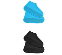 ISABELLA MOON 2pcs Rain Shoe Covers Latex Waterproof Shoe Covers Unisex Shoes Protectors Reusable Non-Slip Rain Boot Overshoes Walking Shoes Accessories (Set01 2pcs)