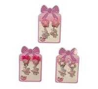 ISABELLA MOON 3 Pairs kids Clip On Earrings for Girls Cute No Pierced Princess Play Girls Dress Up Jewelry Set for Kids christmas gift (Set01)