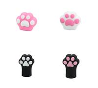 ISABELLA MOON 4pcs Mini Pencil Sharpener Mini Friends Ideal Pencil Sharpener for Kids Easy Grip Sharpens Pencils and Crayons - Stationery for School and Office Unicorn cat Paws (Cat)