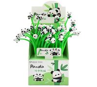 ISABELLA MOON 5pcs Cute Pens, Capybara Unicorn Pop hunters Panda Shaking Cartoon 0.5mm Gel for Planning School Classroom Studying Note Taking Journaling Work office stationary (Panda（Random style）)