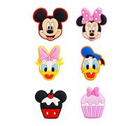 ISABELLA MOON 6PCS Toy Princes FRIDGE MAGNET Kids Memo Party Bag Fillers Board 3D Action Figures Gift Refrigerator sticker (mickey)