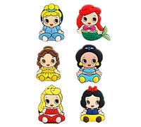 ISABELLA MOON 6PCS Toy Princess FRIDGE MAGNET Kids Memo Party Bag Fillers Board 3D Action Figures Gift Refrigerator sticker (PRINCESS)