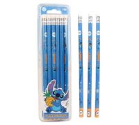 ISABELLA MOON Pack of 12 Princess Spider HB Pencils with erasers Kids Children Party Bag Fillers School Office (Stch)