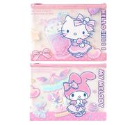 ISABELLA MOON Plastic Wallets A4, 2PCS Multicolor Folder, Spider Zip Lock Bags, Plastic Zip Document Folders, A4 Folders for Office, School, Travel for Kids(Cat and Rabbit 2PCS)
