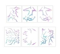 ISABELLA MOON Temporary Tattoos for Kids, Kpop Cosplay Accessories, Kids Laser Tattoos for Girls Boys Face Body Christmas Costumes Cosplay Accessories Fake Hunters Tattoos (Body 6pcs)